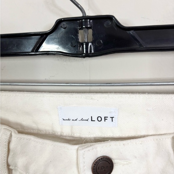 Loft curvy high waist straight crop jeans winter white size 4/27 - Picture 2 of 5